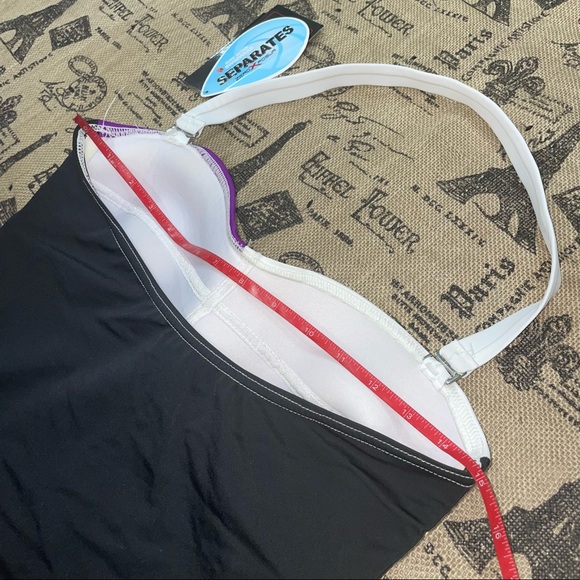 ZeroXposur NWT! Grape/Gray/Black/White Tankini Size 12 - Picture 9 of 10
